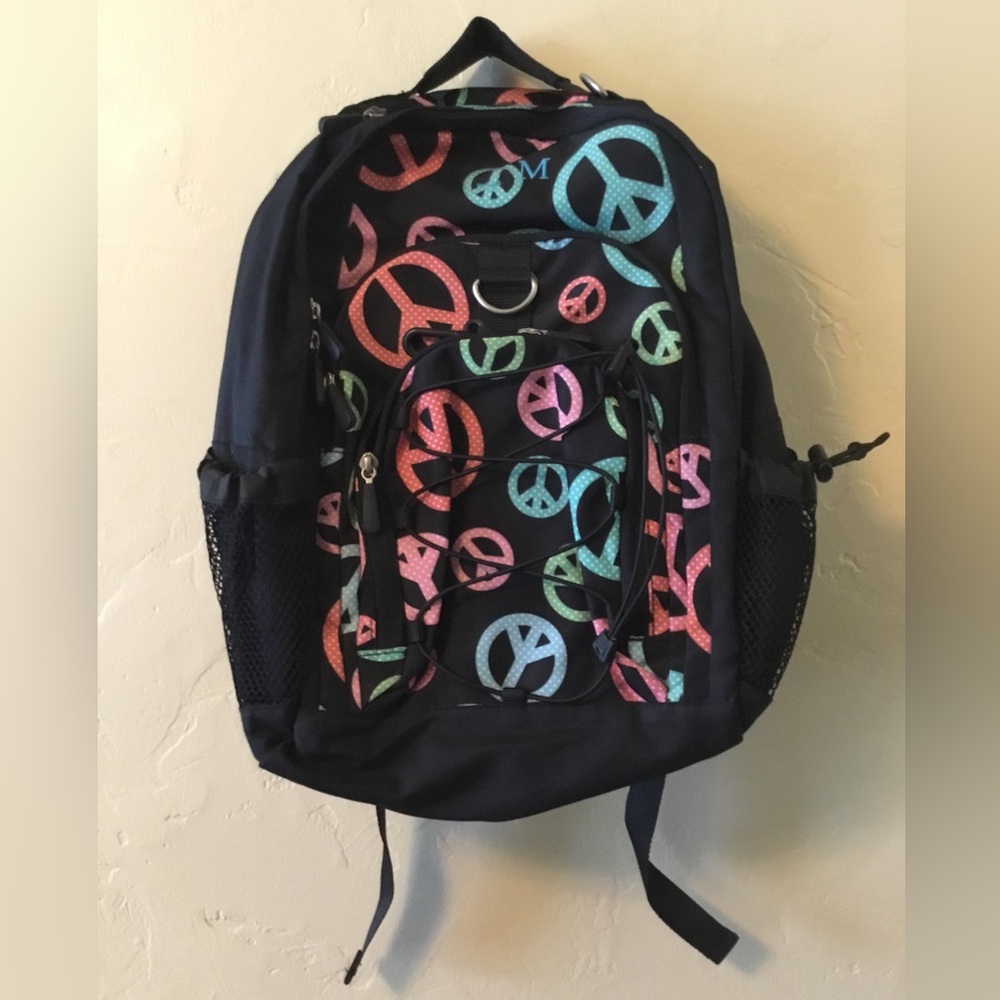 Pottery Barn Colorful Peace Sign Backpack